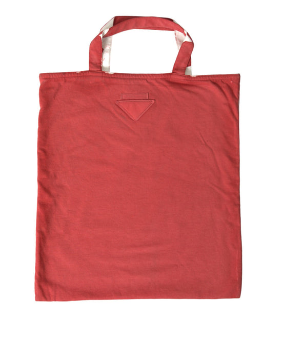 Τσάντα Ώμου Prada Κόκκινη Jersey με Λογότυπο Tote για Ψώνια