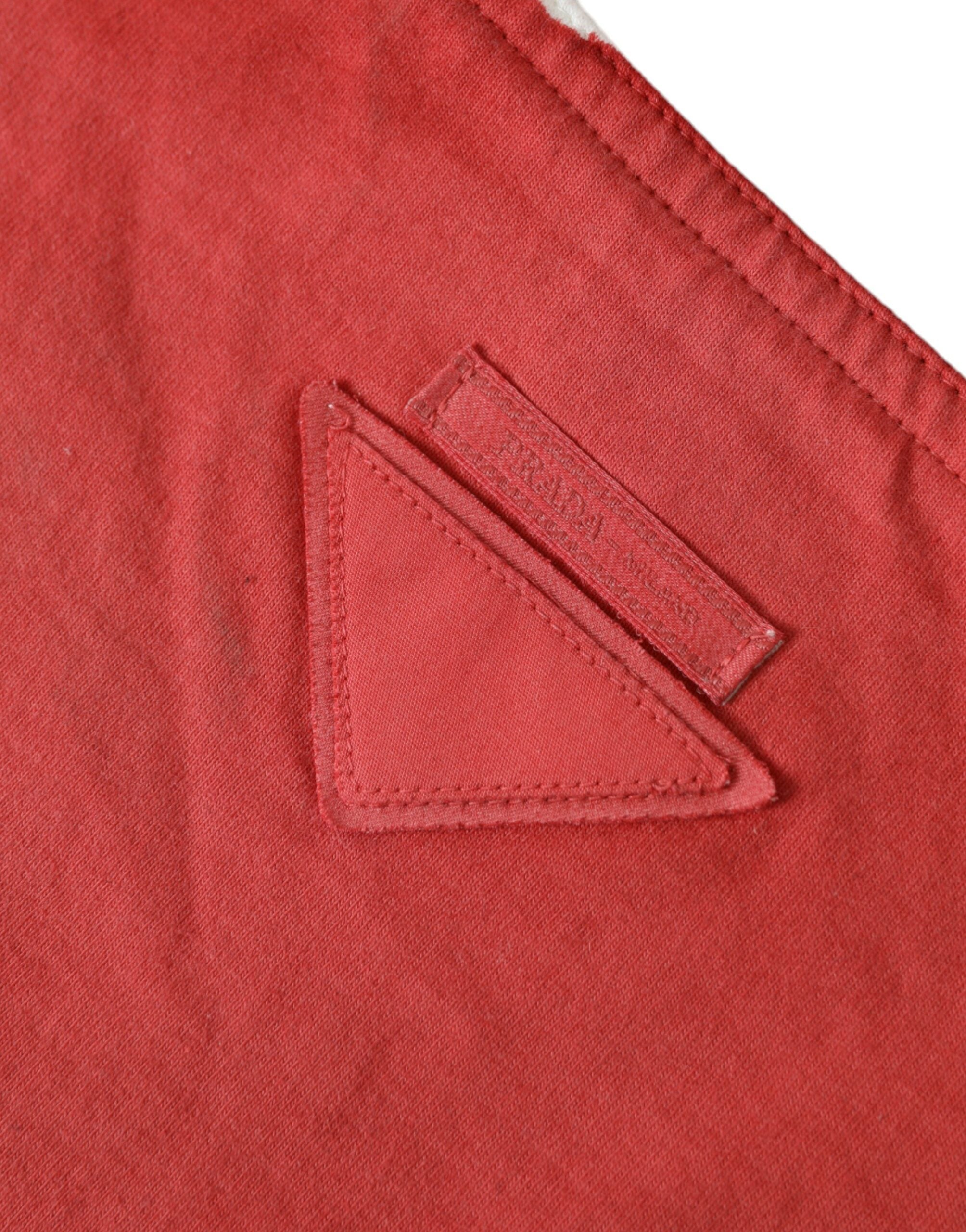 Τσάντα Ώμου Prada Red Jersey Fabric Logo Shopping Tote