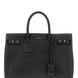 Saint Laurent Black Calf Leather Sac De Jour Handbag