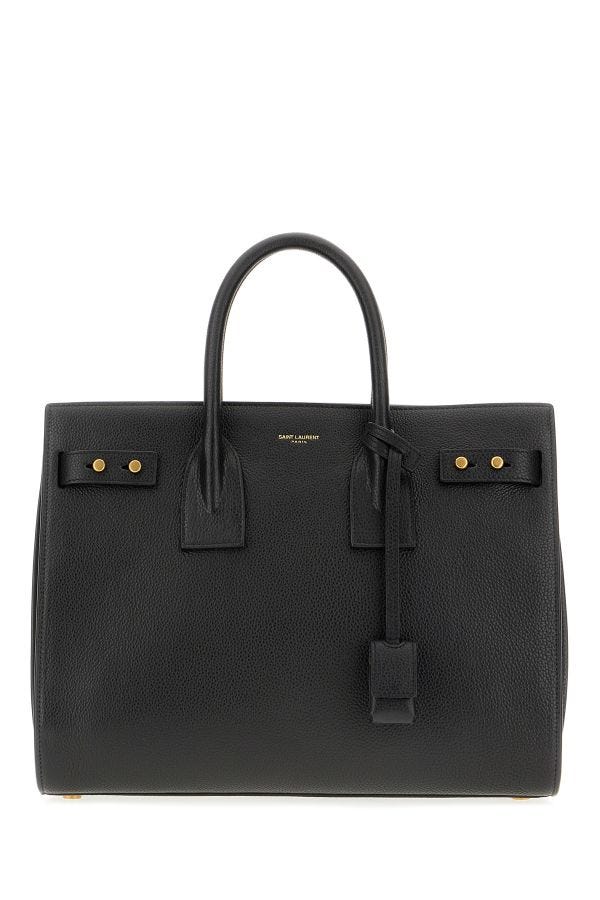 Τσάντα Χειρός Saint Laurent Μαύρο Δέρμα Μόσχου Sac De Jour