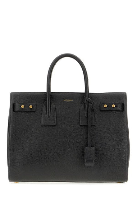 Τσάντα Χειρός Saint Laurent Μαύρο Δέρμα Μόσχου Sac De Jour