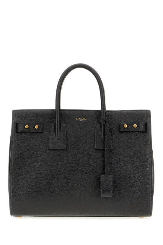 Τσάντα Χειρός Saint Laurent Μαύρο Δέρμα Μόσχου Sac De Jour