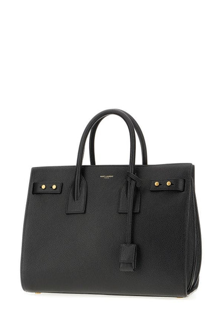 Τσάντα Χειρός Saint Laurent Μαύρο Δέρμα Μόσχου Sac De Jour