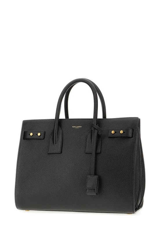 Τσάντα Χειρός Saint Laurent Μαύρο Δέρμα Μόσχου Sac De Jour