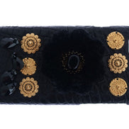 Dolce & Gabbana Beige Straw Snakeskin Pom Pom Crystal AGNESE Bag