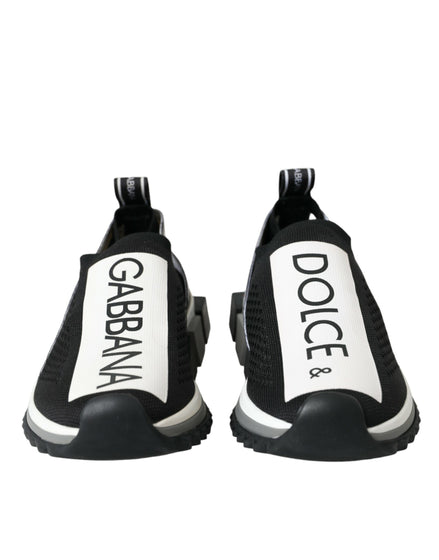 Dolce & Gabbana Μαύρα Λευκά Slip On Sorrento Αθλητικά Παπούτσια