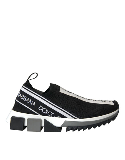 Dolce & Gabbana Μαύρα Λευκά Slip On Sorrento Αθλητικά Παπούτσια
