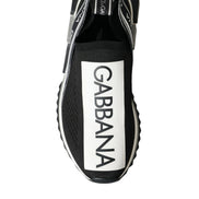 Dolce & Gabbana Black White Slip On Sorrento Sneakers Shoes
