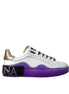 Dolce & Gabbana White Leather Portofino Low Top Sneakers Shoes