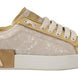 Dolce & Gabbana White Portofino Mother Of Pearl Sneakers Casual Shoes
