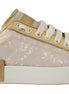 Dolce & Gabbana White Portofino Mother Of Pearl Sneakers Casual Shoes