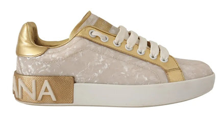 Dolce & Gabbana Λευκά Αθλητικά Παπούτσια Portofino Mother Of Pearl
