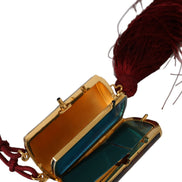 Μίνι Τσάντα Μακιγιάζ Dolce & Gabbana Καφέ Λεοπάρ με Καθρέφτη και Φούντα