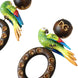 Dolce & Gabbana Multicolor Parrot Wood Brass Crystal Embellished Earrings