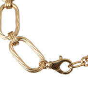 Dolce & Gabbana Gold Tone Brass Large Link Chain Jewelry Necklace