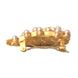 Dolce & Gabbana Gold Brass Leaf Embellished Jewelry Brooch Hair Pin
