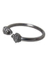 Nialaya Black Rhodium Lion Bangle Bracelet Women