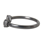 Nialaya Black Rhodium Lion Bangle Bracelet Women