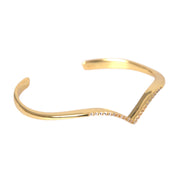 Βραχιόλι Nialaya Arched Wing Cuff Skyfall Gold CZ 925