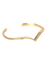 Nialaya Arched Wing Cuff Skyfall Gold CZ 925 Bracelet
