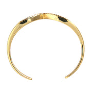 Βραχιόλι Nialaya Arched Wing Cuff Skyfall Gold CZ 925