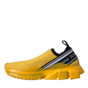 Dolce & Gabbana Yellow Sorrento Slip On Sneakers Women Shoes