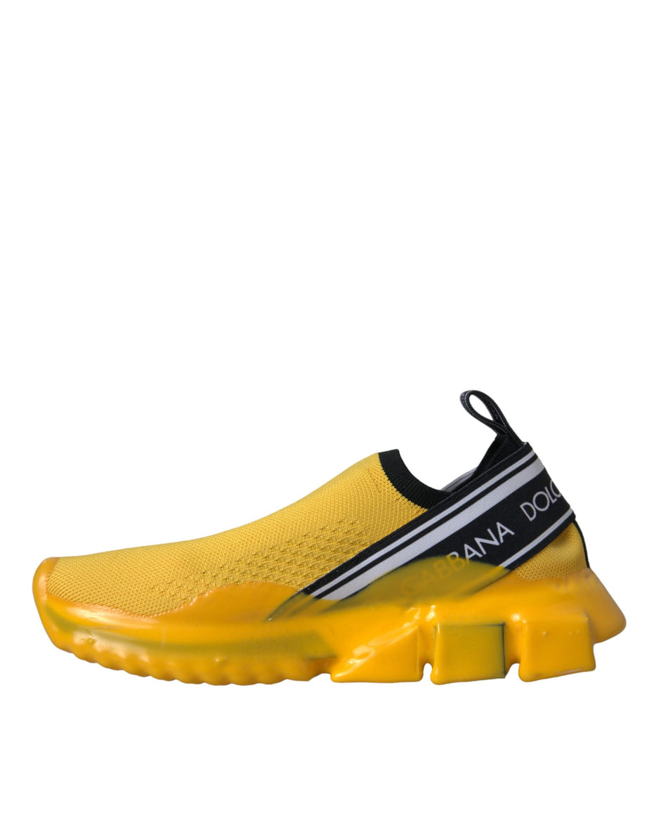 Dolce & Gabbana Κίτρινα Slip On Sneakers Sorrento Γυναικεία Παπούτσια