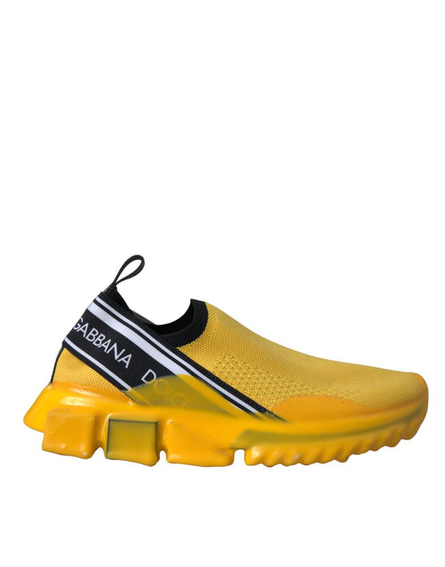 Dolce & Gabbana Κίτρινα Slip On Sneakers Sorrento Γυναικεία Παπούτσια