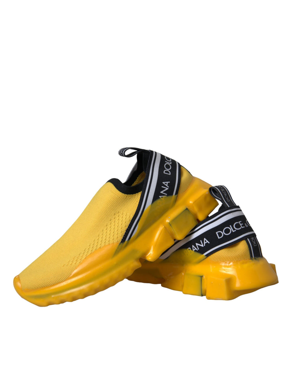 Dolce & Gabbana Κίτρινα Slip On Sneakers Sorrento Γυναικεία Παπούτσια