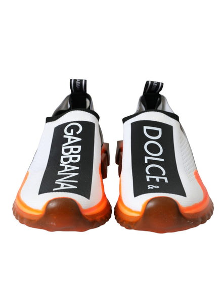 Dolce & Gabbana Μαύρα Λευκά Πορτοκαλί Slip On Sorrento Sneakers Παπούτσια