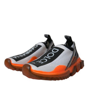 Dolce & Gabbana Black White Orange Slip On Sorrento Sneakers Shoes