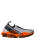 Dolce & Gabbana Black White Orange Slip On Sorrento Sneakers Shoes