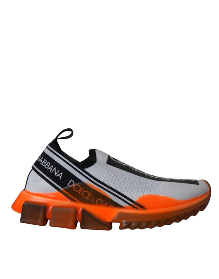 Dolce & Gabbana Μαύρα Λευκά Πορτοκαλί Slip On Sorrento Sneakers Παπούτσια