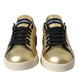 Γυναικεία Παπούτσια Dolce & Gabbana Gold Portofino Calf Leather Sneakers