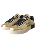 Γυναικεία Παπούτσια Dolce & Gabbana Gold Portofino Calf Leather Sneakers