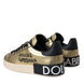 Γυναικεία Παπούτσια Dolce & Gabbana Gold Portofino Calf Leather Sneakers