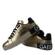 Γυναικεία Παπούτσια Dolce & Gabbana Gold Portofino Calf Leather Sneakers