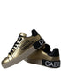 Γυναικεία Παπούτσια Dolce & Gabbana Gold Portofino Calf Leather Sneakers
