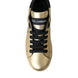 Γυναικεία Παπούτσια Dolce & Gabbana Gold Portofino Calf Leather Sneakers