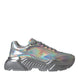 Dolce & Gabbana Ασημί Ιριδίζοντα Δερμάτινα Sneakers Παπούτσια DAYMASTER
