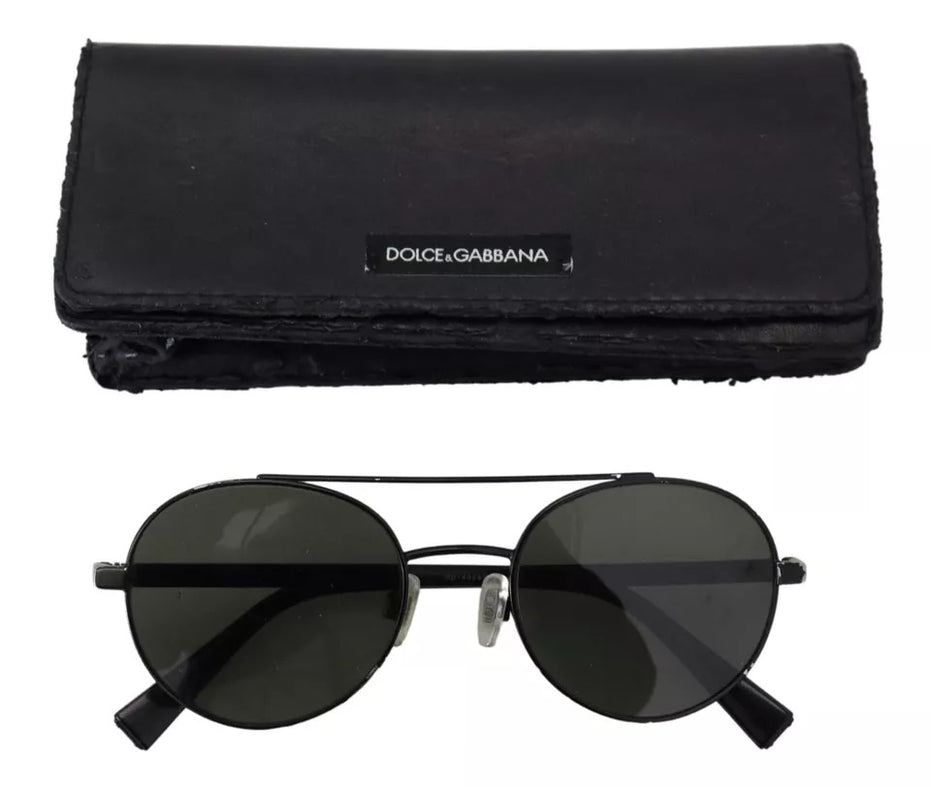 Γυαλιά Ηλίου Dolce & Gabbana Matte Black Steel Frame Green Lens DG2245