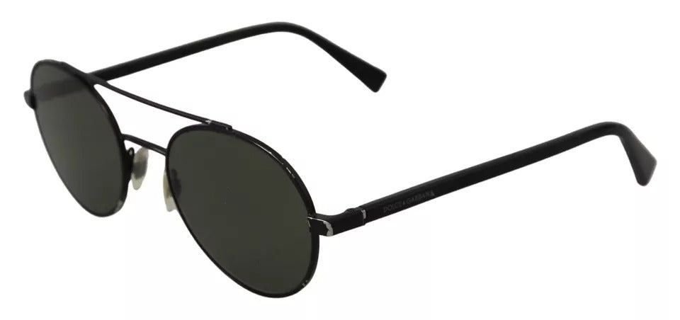 Γυαλιά Ηλίου Dolce & Gabbana Matte Black Steel Frame Green Lens DG2245