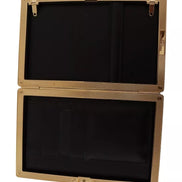 Dolce & Gabbana Black Silk Gold Frame Clutch Evening Party Purse Bag