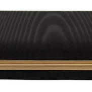 Dolce & Gabbana Black Silk Gold Frame Clutch Evening Party Purse Bag