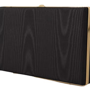 Dolce & Gabbana Black Silk Gold Frame Clutch Evening Party Purse Bag