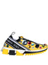 Dolce & Gabbana Yellow Sorrento Crystals Sneakers Womens Shoes