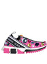 Dolce & Gabbana Pink Sorrento Crystals Low Top Sneakers Shoes