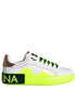 Dolce & Gabbana White Leather Portofino Low Top Sneakers Shoes