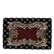 Dolce & Gabbana Bordeaux Black Velvet Gold Frame Clutch Evening Purse Bag