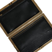 Dolce & Gabbana Bordeaux Black Velvet Gold Frame Clutch Evening Purse Bag